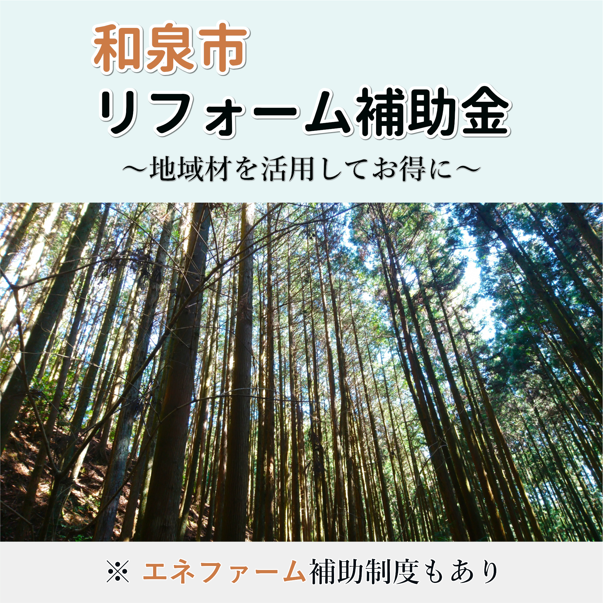 和泉市のリフォーム補助金 助成金 地域材でお得に増改築